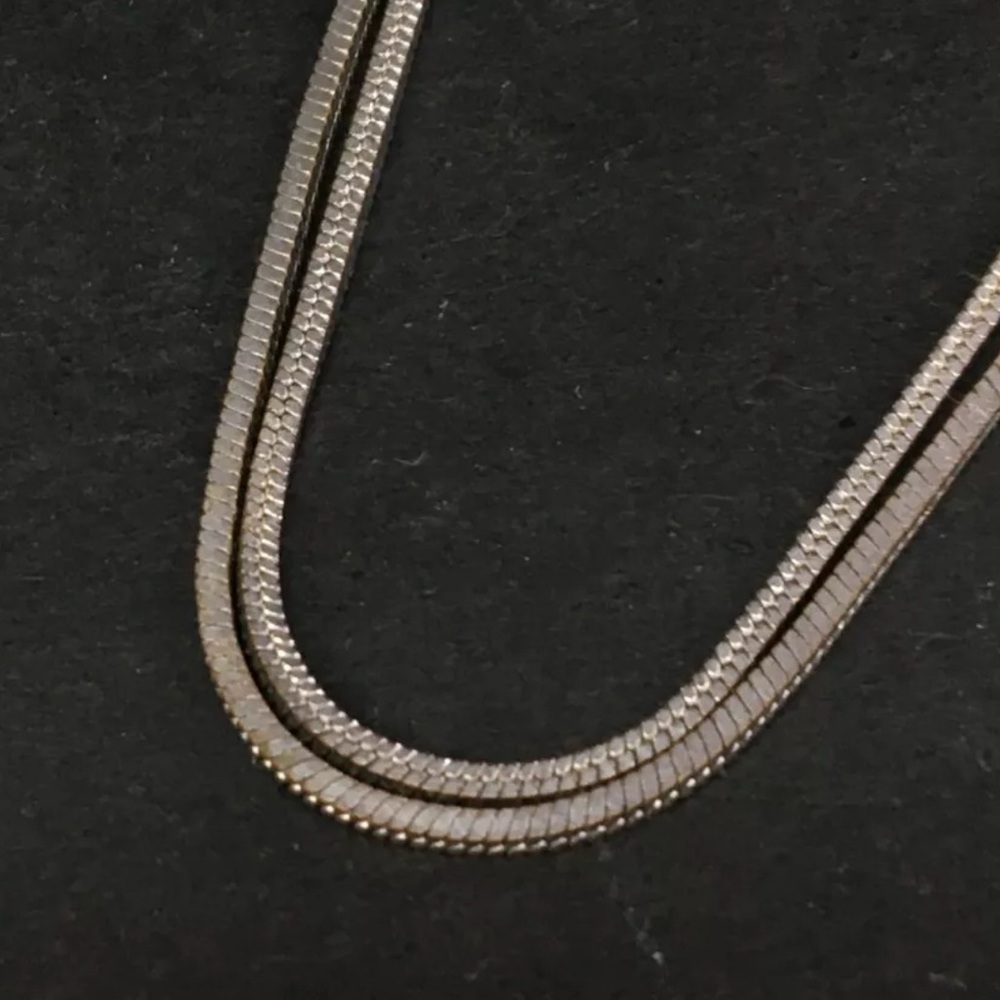 Authentic Christian Dior Trotter Oblique Silver Tone Pendant Necklace - Picture 5 of 9